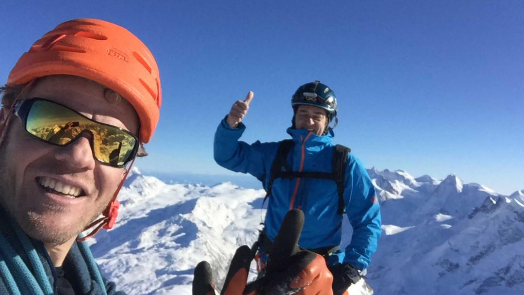 Matterhorn. Gipfelstürmer Alex Gammeter und René Meile. ING PLUS