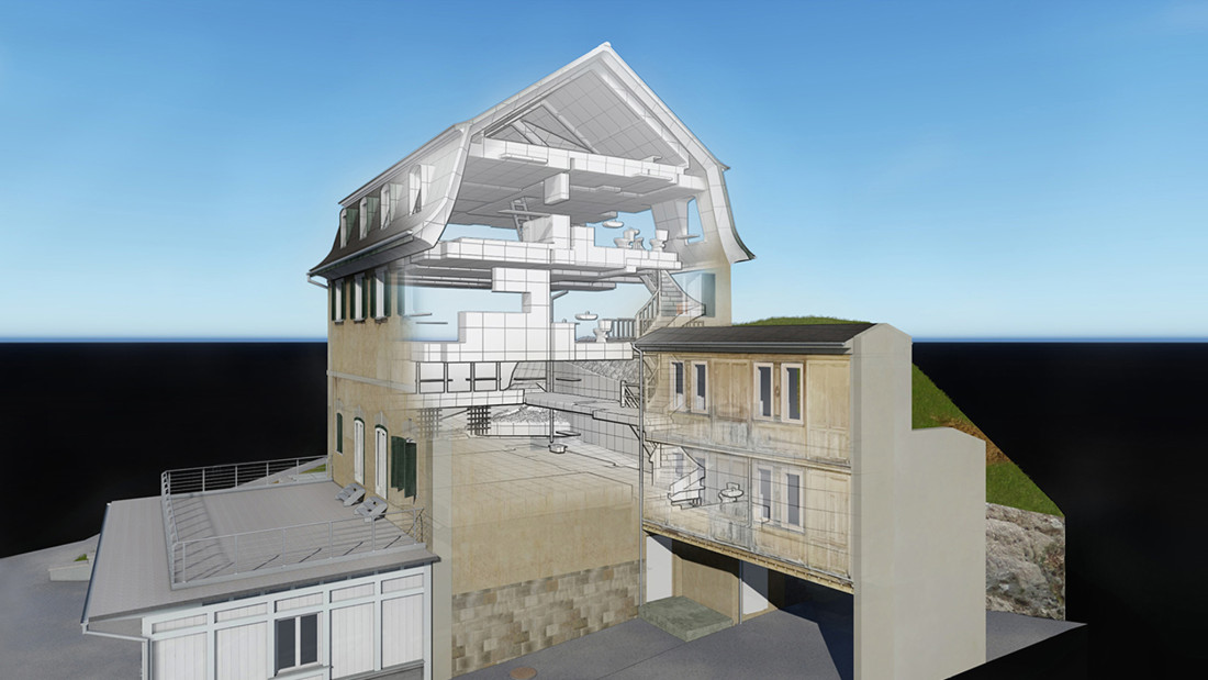 Fotos 3D-Modell aus Gebäudeaufnahme. ING PLUS