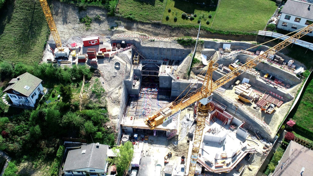  Haldenstrasse, Geländeaufnahme, Luftaufnahme, Baufortschritt, ING PLUS