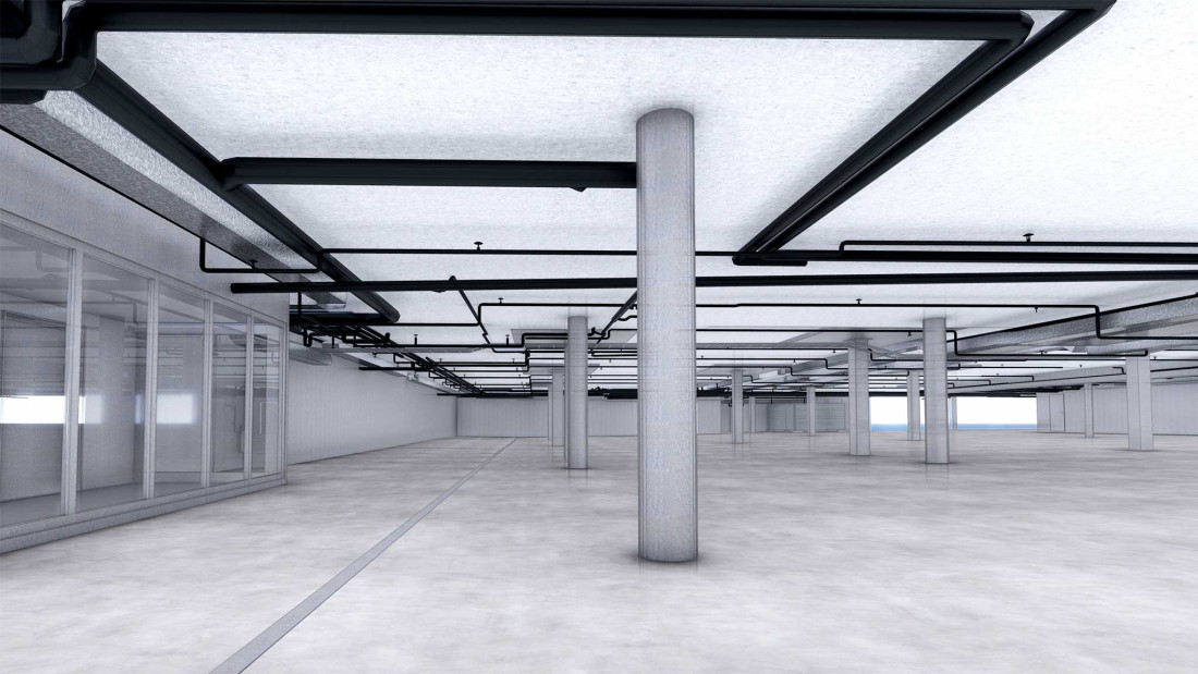 Fotos Adliswil. Erweiterung Tiefgarage. 3D-Modellierung. ING PLUS
