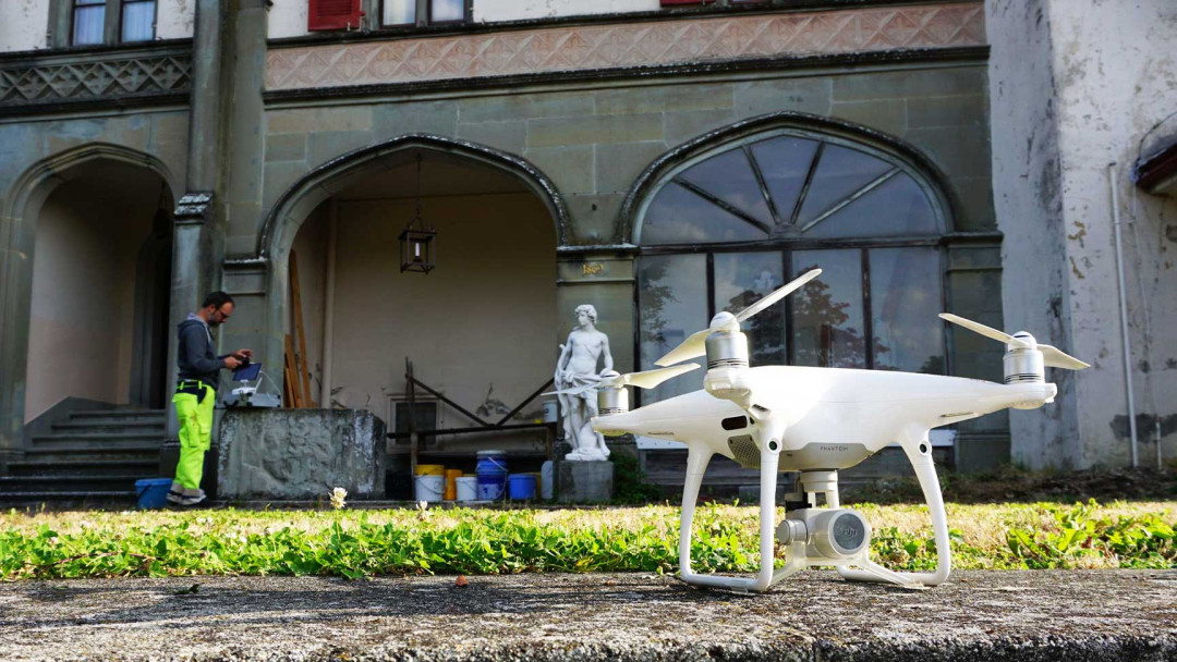 Schloss Salenstein, 3D Laserscanning, Drohne, Photogrammetrie, ING PLUS