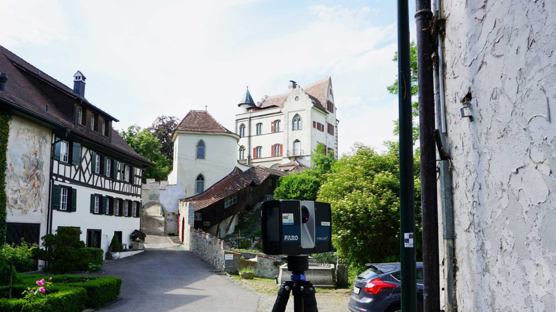 Fotos Schloss Salenstein, 3D Laserscanning, Umgebung, Scanning, ING PLUS