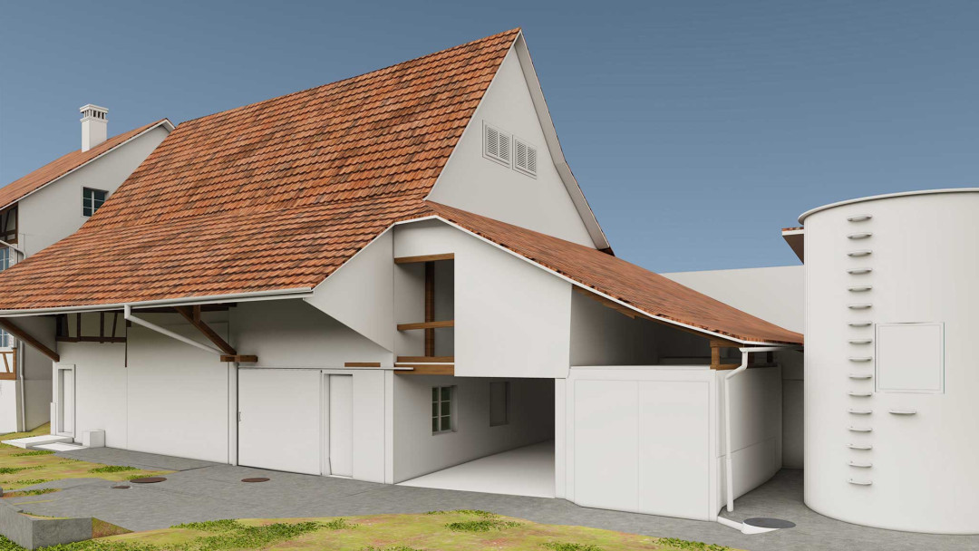 Marthalen. 3D-Modellierung für Umbau Bauernhaus. ING PLUS