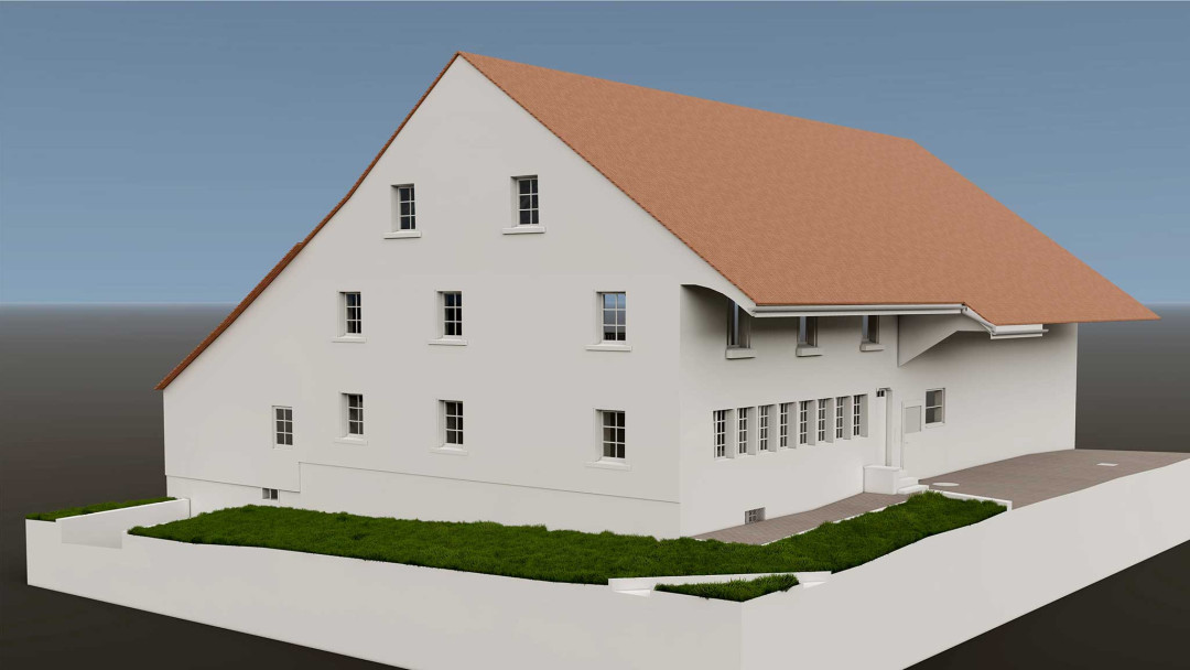Oberembrach. Gebäudeaufnahme 3D-Modell. ING PLUS