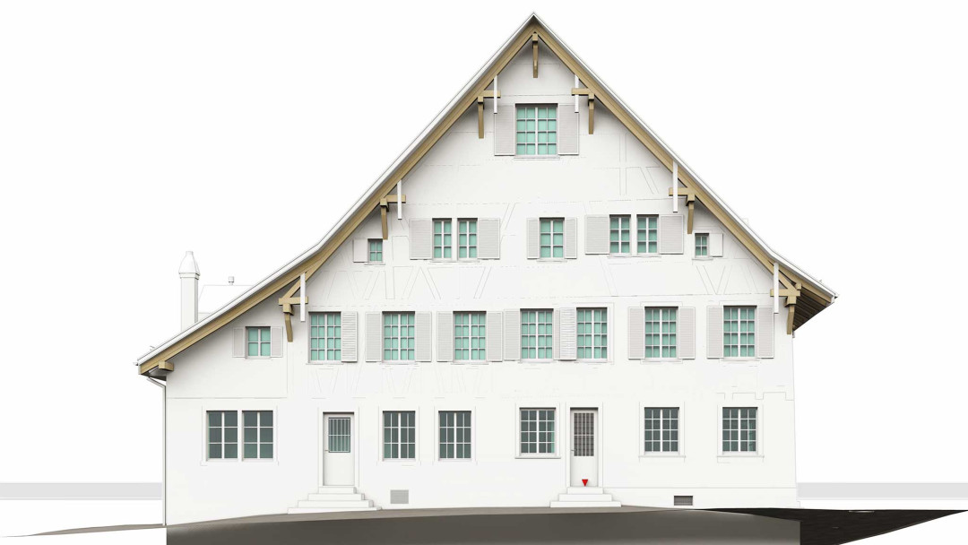 Winterthur. 3D-Modell Riegelhaus. ING PLUS