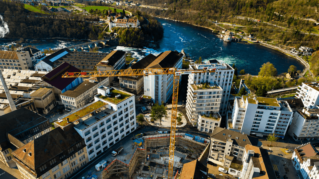 Fotos Five Corners, Neuhausen, 3D Modell, Gesamtansicht, Baugrube, ING PLUS