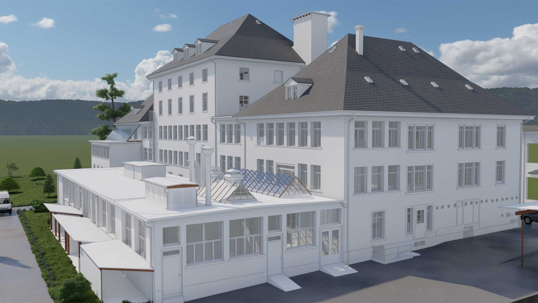 Frauenfeld. Gebäudevermessung Walzmühlehaus. 3D-Modell. ING PLUS