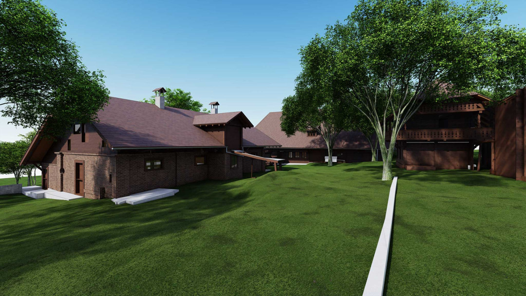 Umbau Bauernhaus, 3D Laserscanning, Hofansicht, Gesamtanlage, ING PLUS