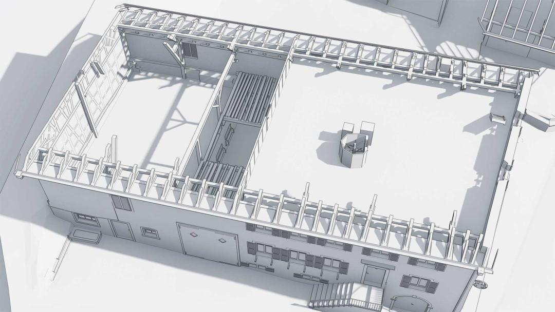 Niederneunforn TG, Wirtschaft zum Engel, 3D-Dachstock, ING PLUS