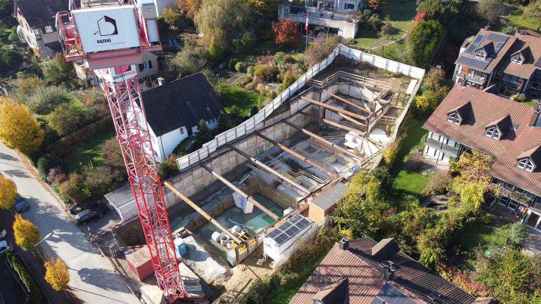 Fotos Winterthur - Wohnbau Baugrubenüberwachung - Vermessung - ING PLUS