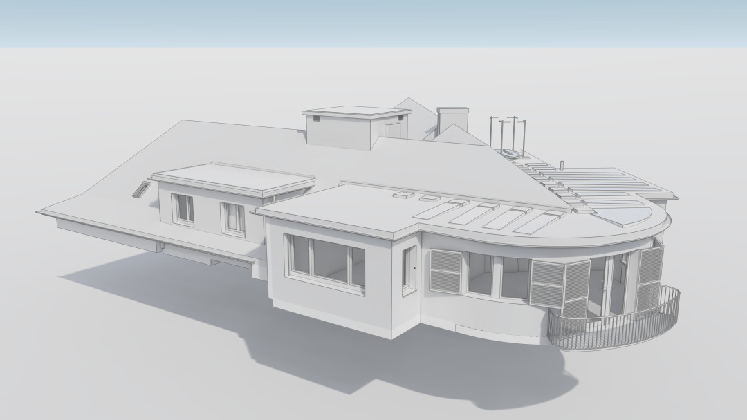 Umbau 2 MFH, ArchiCAD, Aussenansicht, ING PLUS