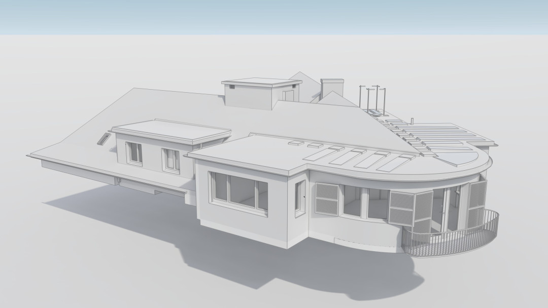 Umbau 2 MFH, ArchiCAD, Aussenansicht, ING PLUS