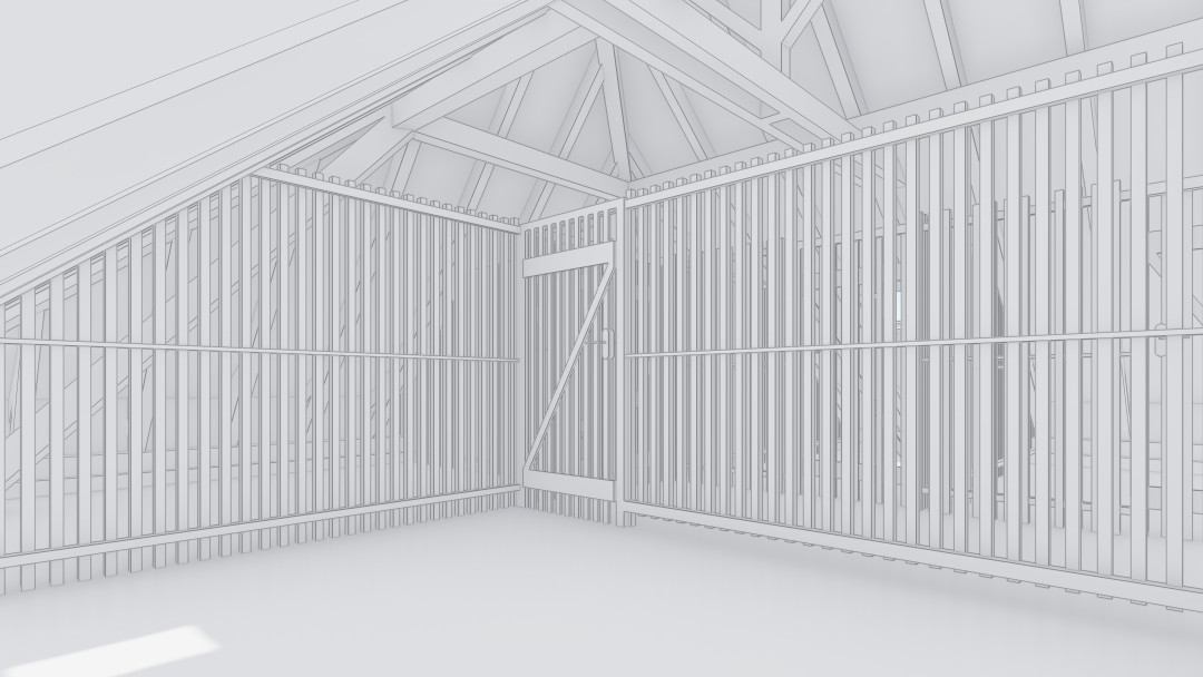 Umbau 2 MFH, 3D Laserscanning, Wandständerwerk, Innenansicht, ING PLUS