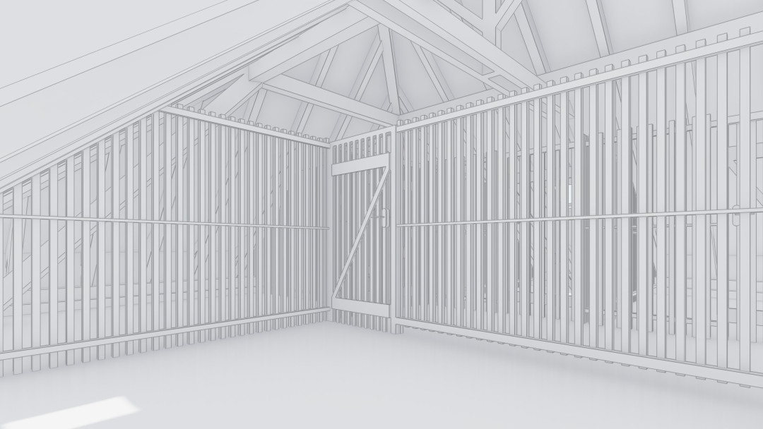 Umbau 2 MFH, 3D Laserscanning, Wandständerwerk, Innenansicht, ING PLUS