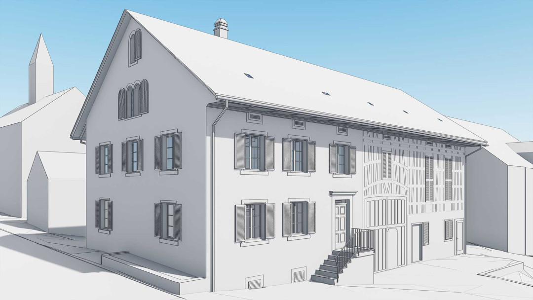 Umbau MFH, ArchiCAD, Fassade, Nord, ING PLUS