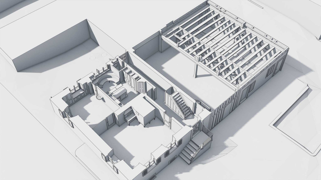 Umbau MFH, ArchiCAD, Grundriss, Erdgeschoss, ING PLUS