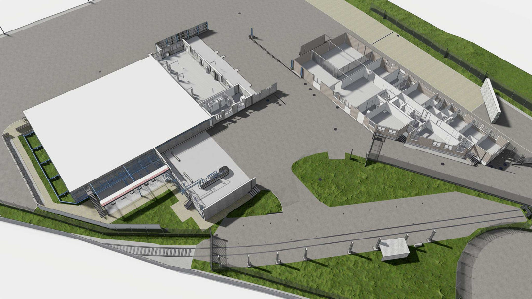 3D-Grundriss vom Betriebsareal Vitzogaz in Winterthur. ING PLUS