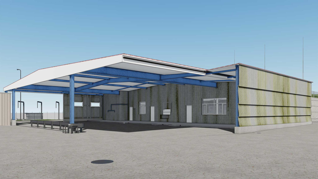 3D-Modell  vom Betriebsareal Vitzogaz in Winterthur. ING PLUS