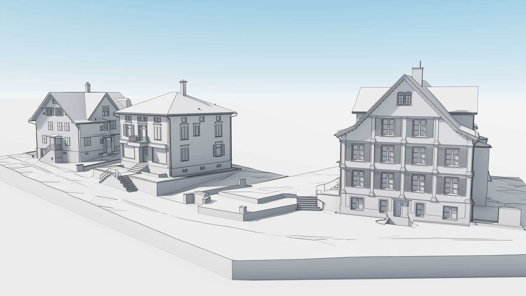 Flawil SG, Strassenraumgestaltung, 3D Strassenperspektive, ING PLUS
