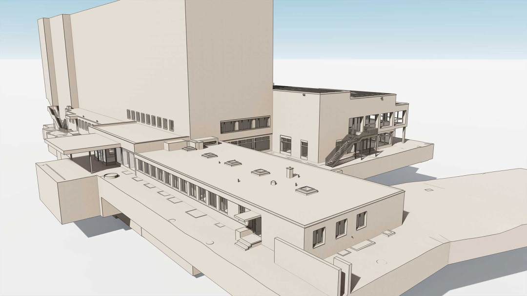 Alterszentrum Adlergarten Winterthur, 3D-Modell Längsansicht, ING PLUS