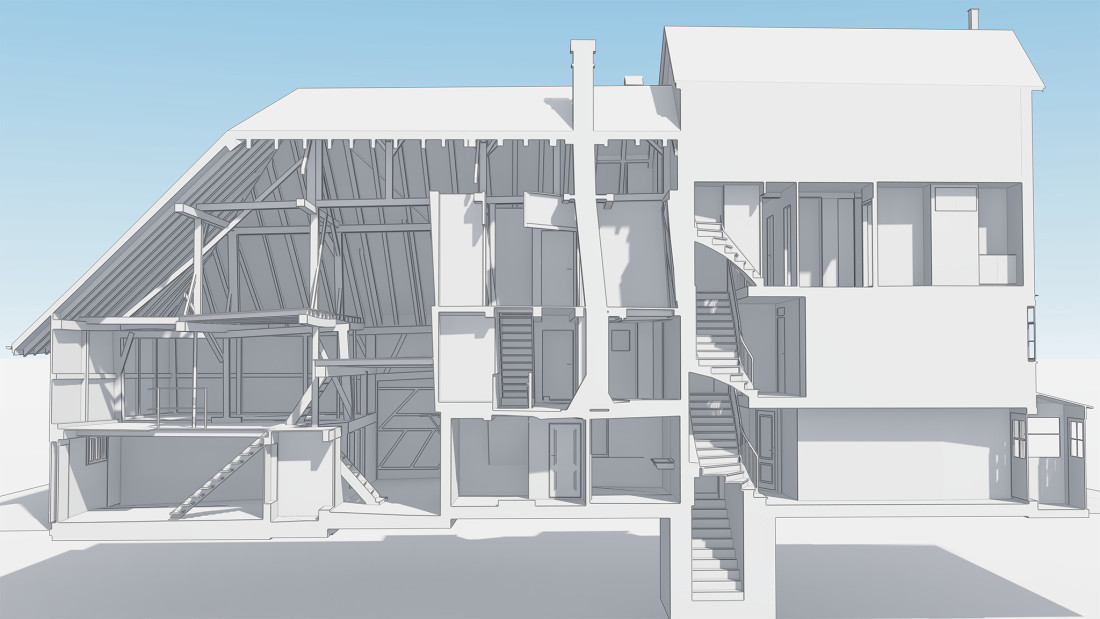 Fotos Winterthur ZH, 3D-Schnitt aus Gebäudeaufnahme, ING PLUS