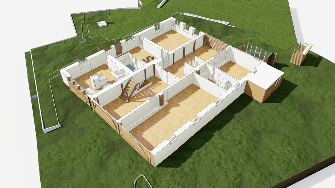 Effretikon ZH, 3D-Grundriss aus Gebäudeaufnahme, ING PLUS