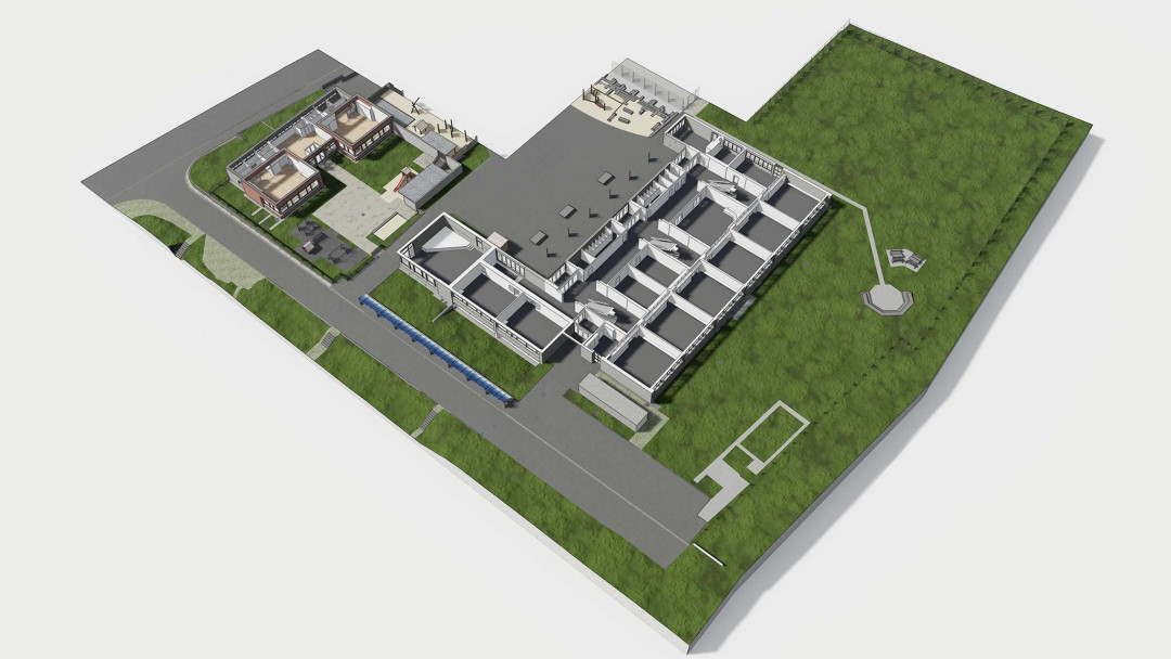 Gebäudeaufnahme Schulanlage Gschwader in Uster. 3D-Grundriss. ING PLUS