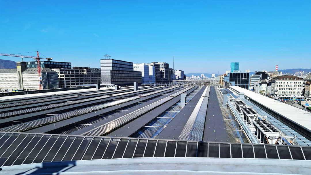 Umbau Nordtrakt, HB, Dachbaustelle, Überblick, ING Plus