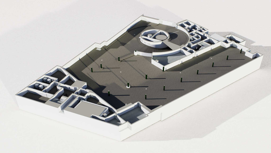 Umbau Gewerbeliegenschaft, 3D Modell, Dachaufsicht, ING PLUS