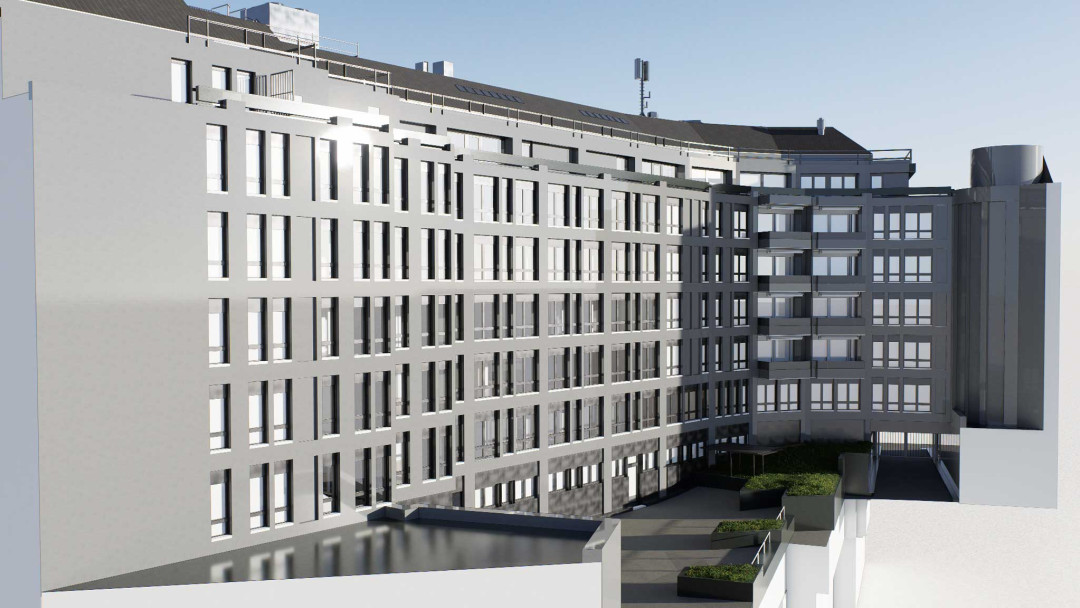 Umbau Gewerbeliegenschaft, ArchiCAD, Innenhofansicht, ING PLUS