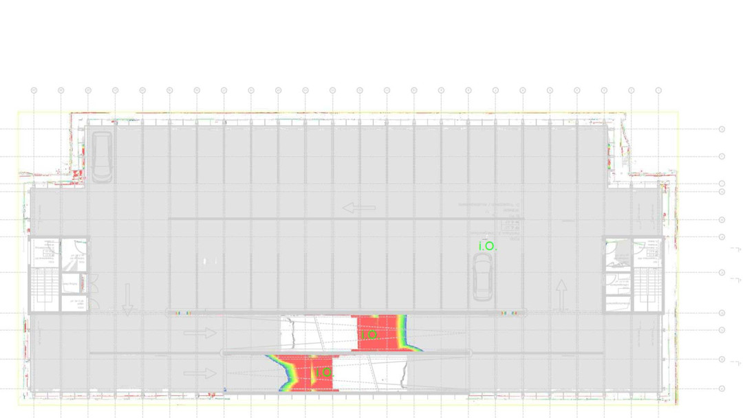 Neubau Parkhaus, Deformationsanalyse, Parkdeck, ING PLUS