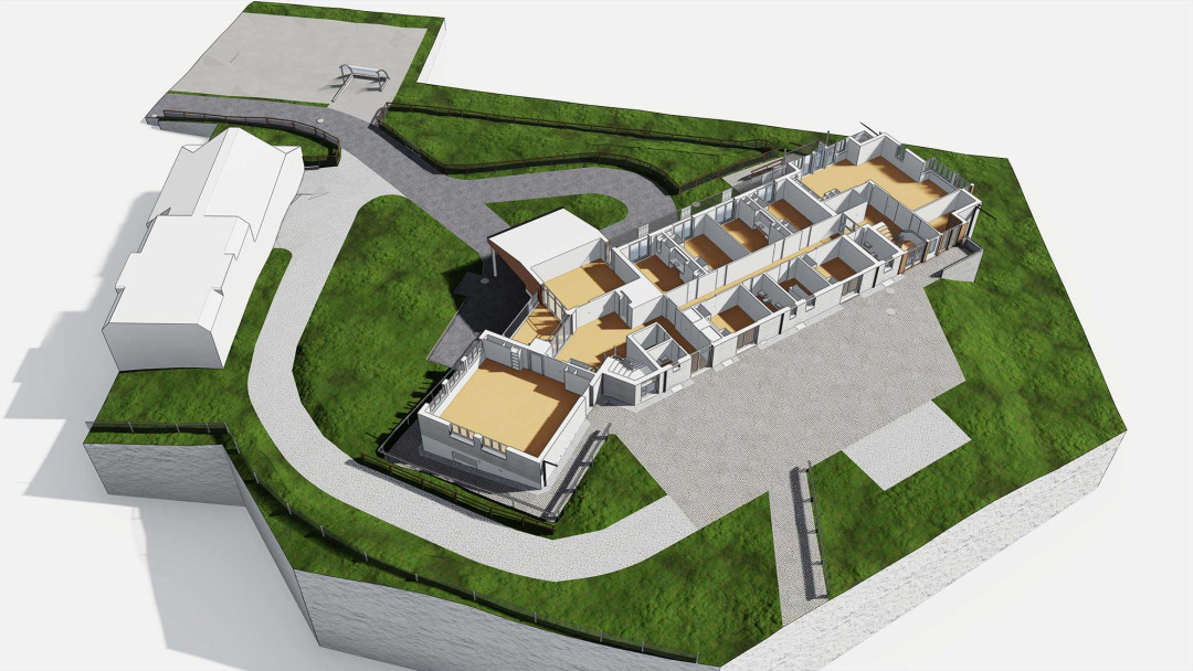 Umbau Wohnheim Lerchenhof, 3D Laserscanning, Grundrissschnitt, Raumaufteilung, ING PLUS