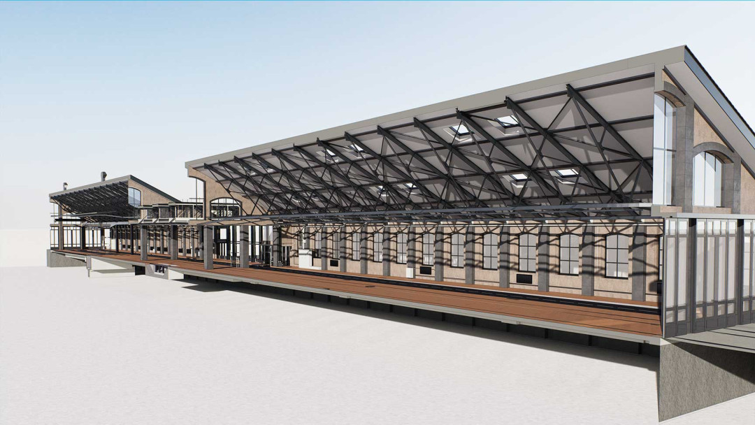 Serviceanlage SBB, BIM Modell, Fassadenansicht, ING PLUS