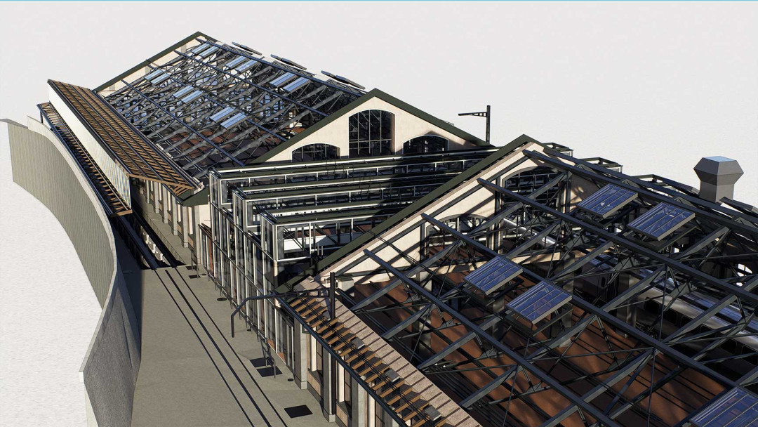 Serviceanlage SBB, ArchiCAD, Stahlkonstruktion, ING PLUS