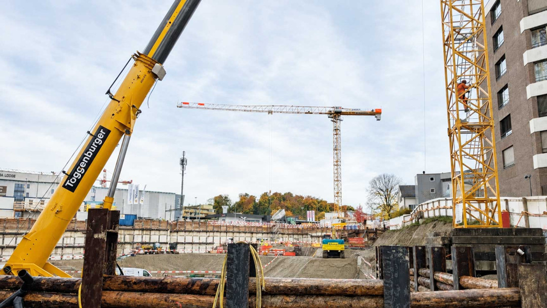 Neubau Wohn Gewerbehaus, Bauvermessung, Baugrube, ING PLUS