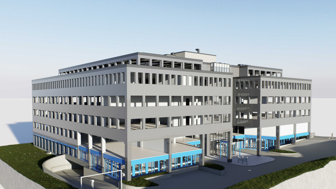 Sanierung Geschäftshaus, 3D-Modell, Aussenansicht, ING PLUS