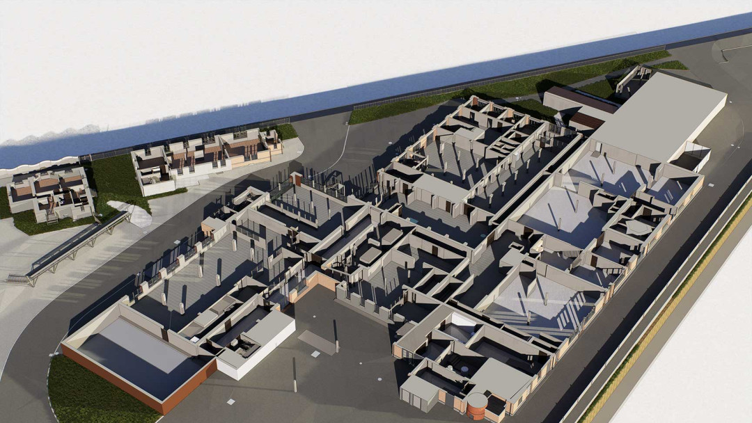 Umbau Gelatinefabrik, 3D Laserscanning, Grundansicht, ING PLUS