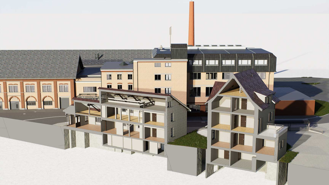 Umbau Gelatinefabrik, 3D Laserscanning, Wohngebäude, ING PLUS