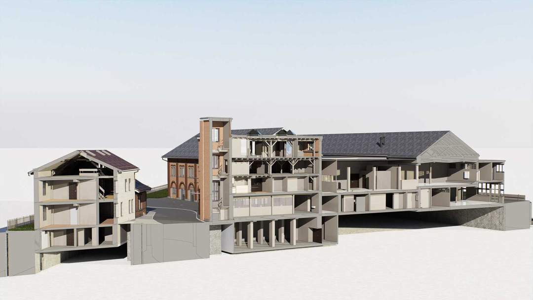Umbau Gelatinefabrik, ArchiCAD, Bestandsmodell, ING PLUS
