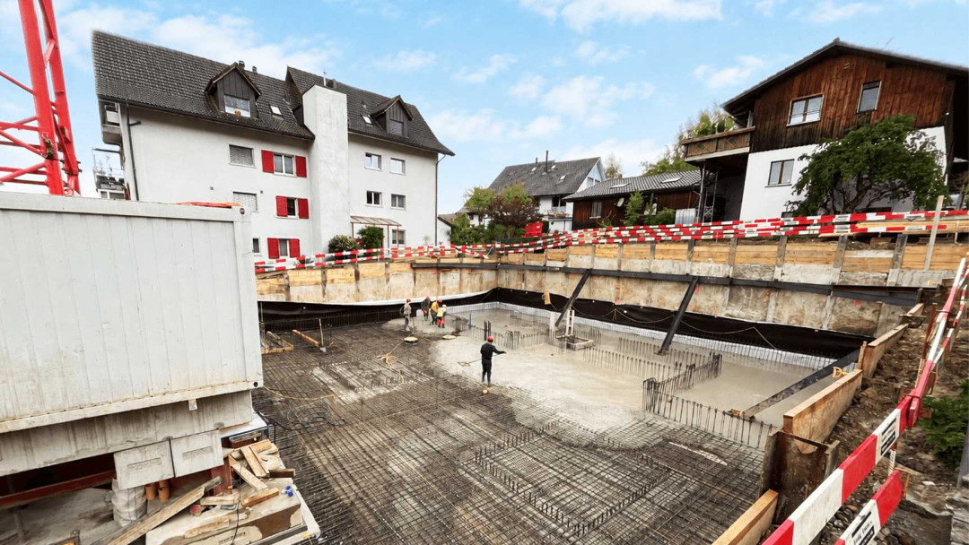 Neubau MFH, Bauvermessung, Bodenplatte, ING PLUS