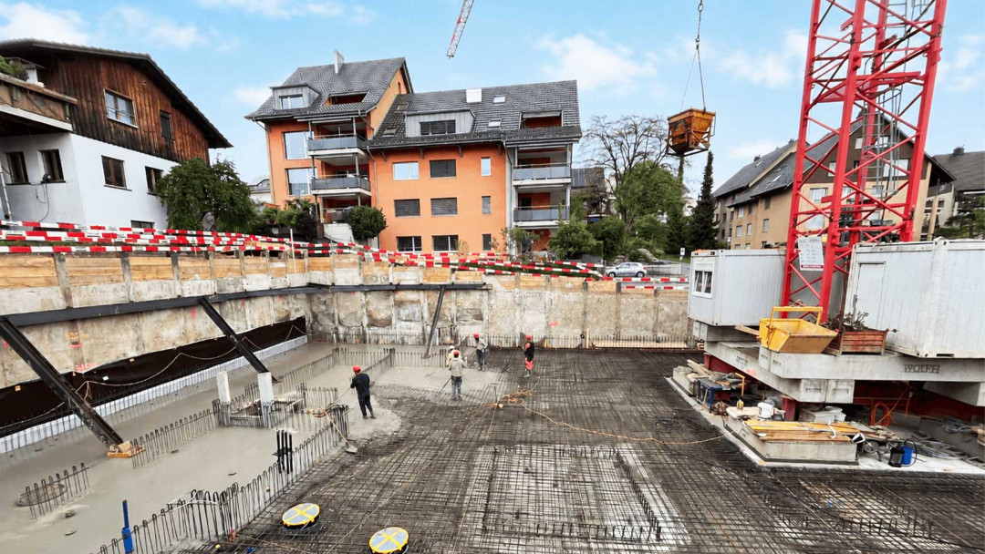 Neubau MFH, Vermessung, Betonage, ING PLUS