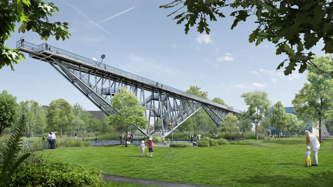 Technorama-Park Wunderbrücke Visualisierung. Quaint/ZVG